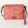 Genuine Leather Basket Weave Crossbody