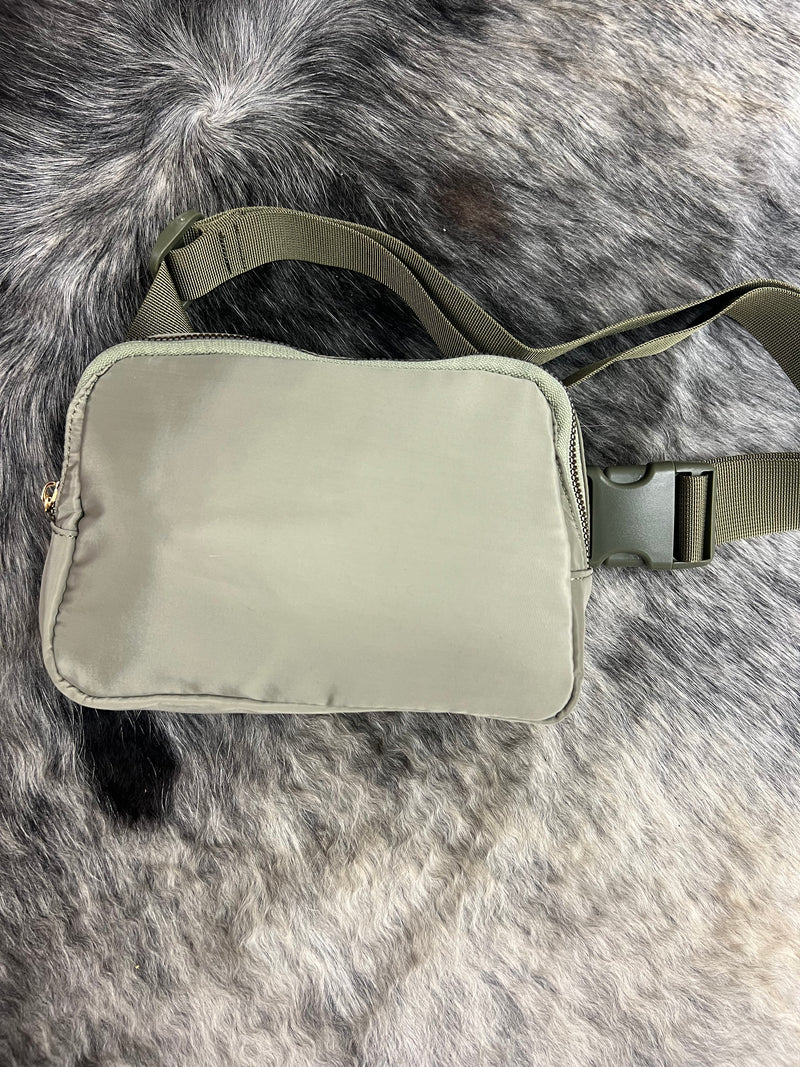 Solid Crossbody Belt Bag