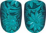 Dusti Rhoads - Saddle Up Teal Tooled Leather Western Nail Polish Strip