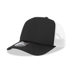 The Park Wholesale - Decky 6025 - Mid Profile, 5 Panel Foam Trucker Hat - 6025: White