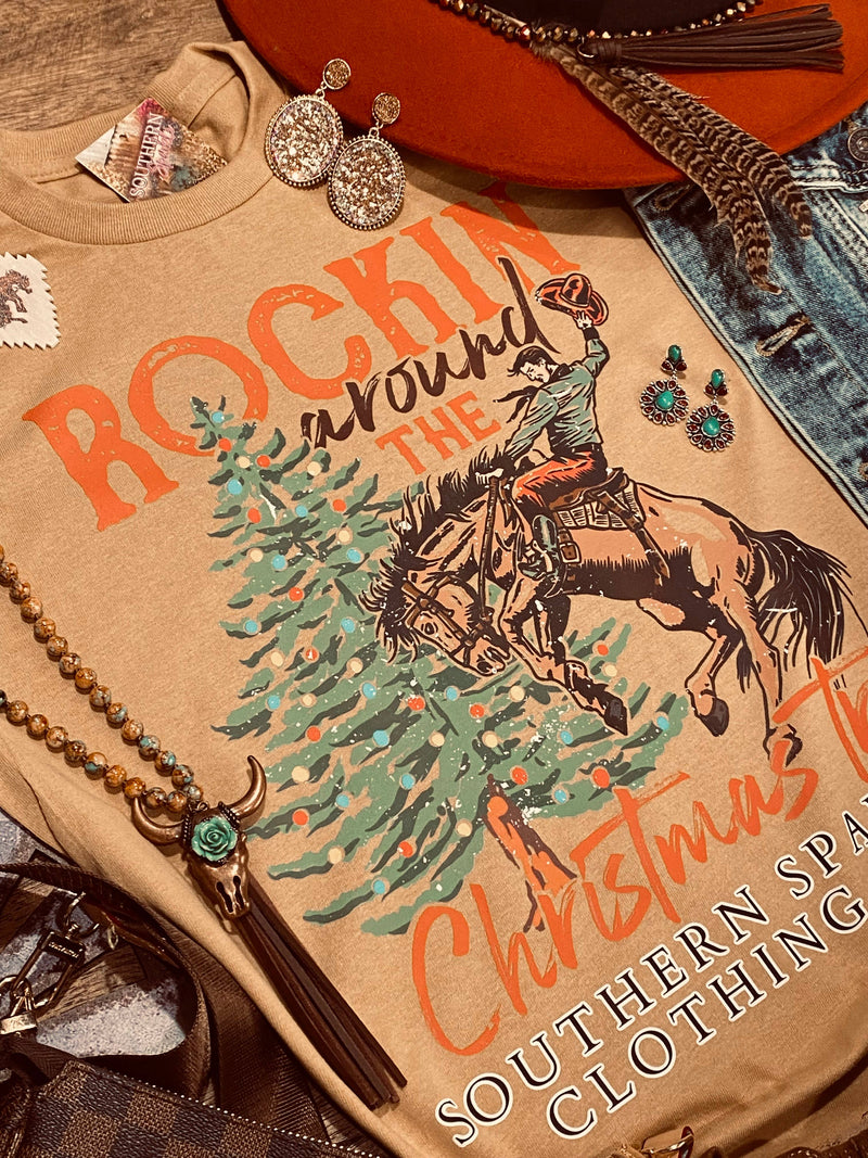 Western Rockin’ around the Christmas Tree Tee