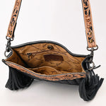 The Hand Tooled Cross body Tuck & Roll Design