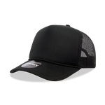 The Park Wholesale - Decky 6025 - Mid Profile, 5 Panel Foam Trucker Hat - 6025: Blk/Wht/Blk