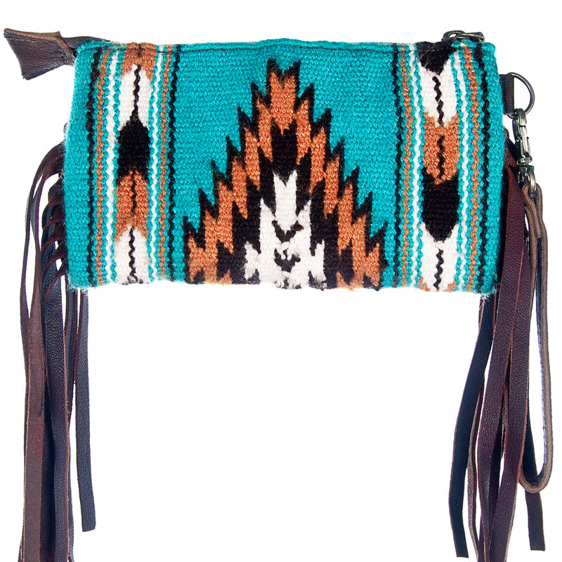 Tooled Saddle Blanket Wristlet