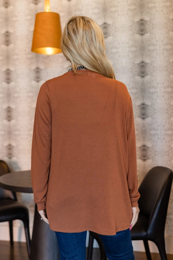 Soft Drape Open Cardigan