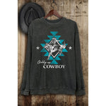 HRTandLUV - GIDDY UP COWBOY MINERAL GRAPHIC SWEATWHIRTS: Mineral Mustard / M
