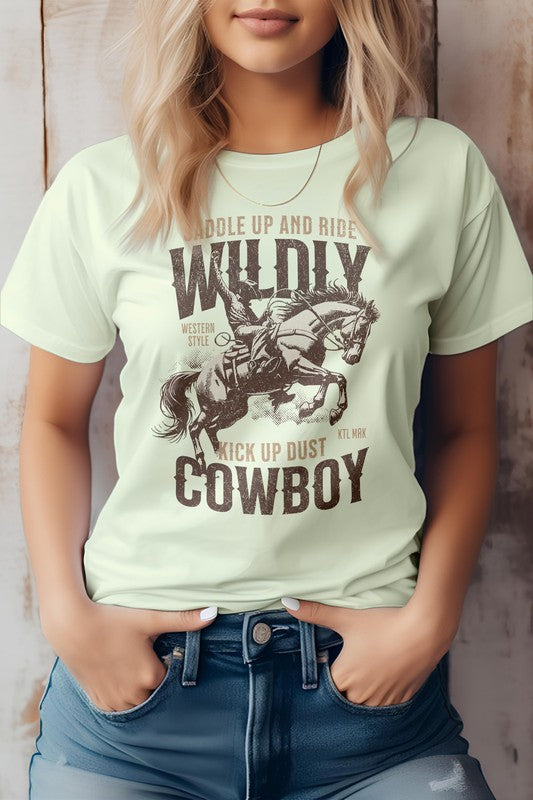 Kick up Dust Cowboy, Vintage Western Graphic Tee