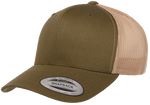 The Park Wholesale - Yupoong 6606T Retro Trucker Hat, Baseball Cap with Mesh Back, 2-Tone Colors - YP Classics®: Moss/Khaki