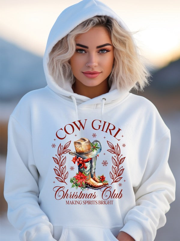 Cowgirl Club Christmas Club Graphic Hoodie