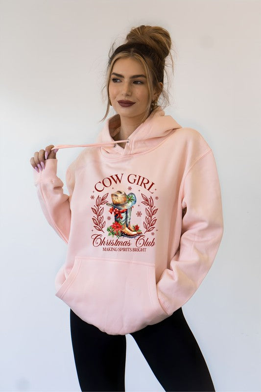 Cowgirl Club Christmas Club Graphic Hoodie