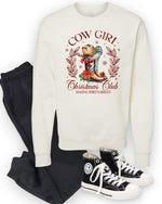 Cowgirl Christmas Club Cozy Crewneck Sweatshirt