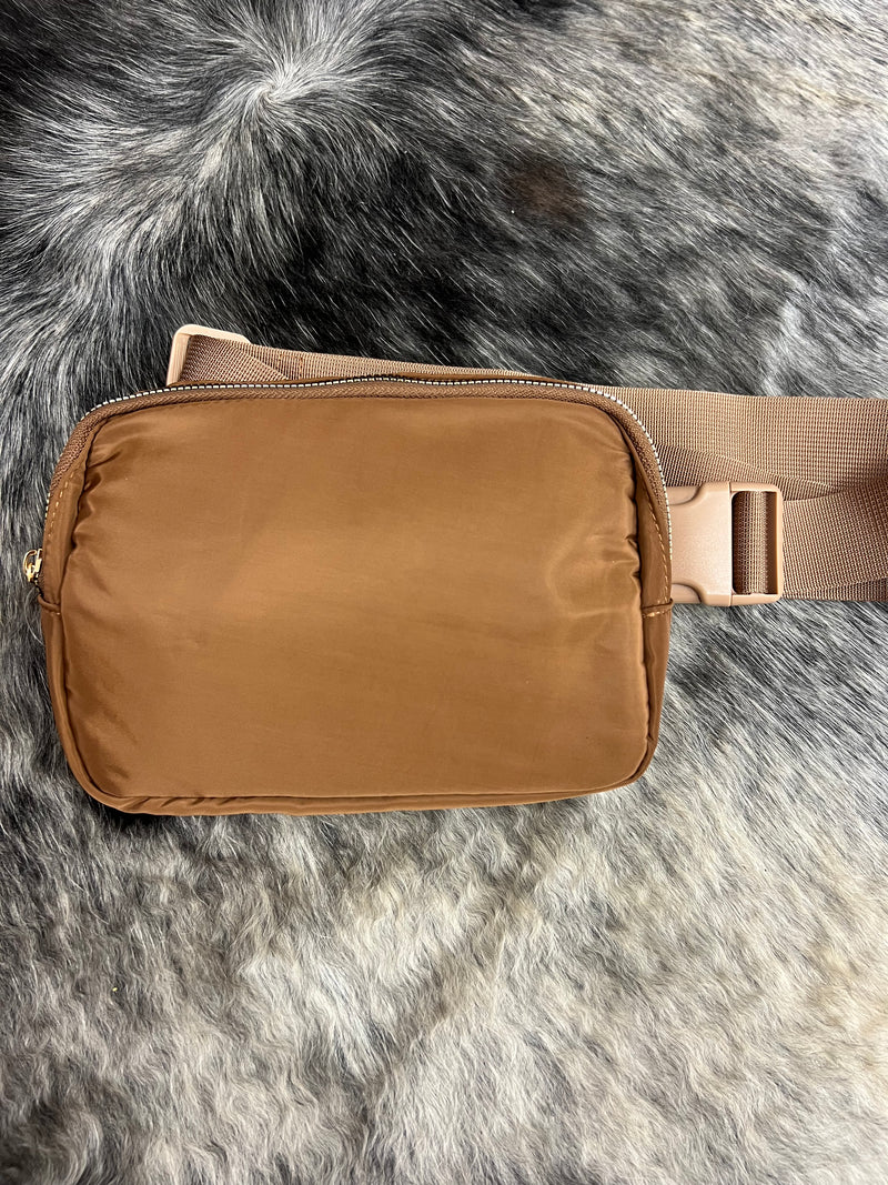 Solid Crossbody Belt Bag