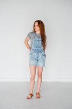 Rubies + Honey - 53002L, Light-Wash Overalls Shorts: Small