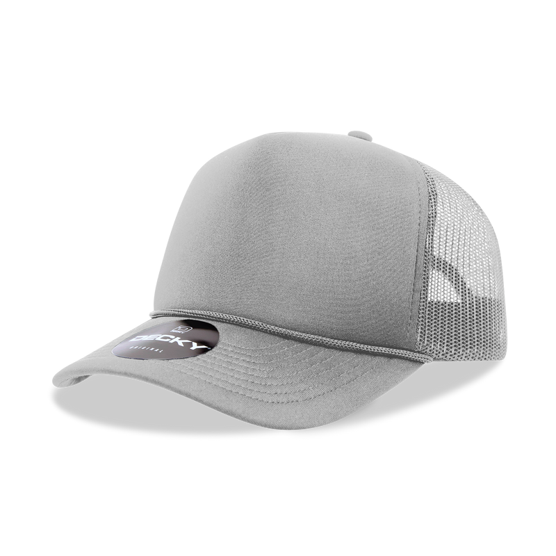 The Park Wholesale - Decky 6025 - Mid Profile, 5 Panel Foam Trucker Hat - 6025: Sky Blue