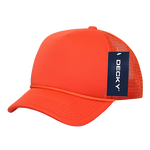 The Park Wholesale - Decky 7010 - Kids, Youth Trucker Foam Hats, Mesh Back - 7010: Orange/White