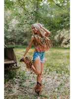 Suede Fringe Tank Top