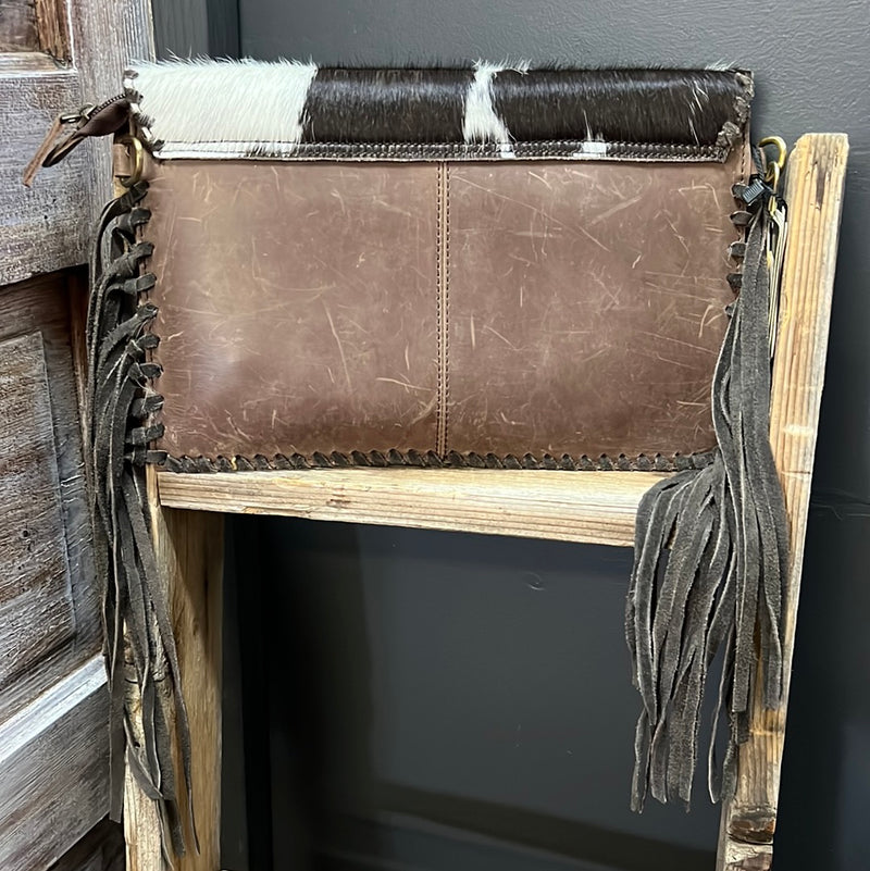 The Brown Colter Fringe Clutch