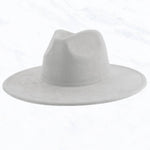 Suzie Q USA - Suede Large Eaves Peach Top Fedora Hat: Sky Blue