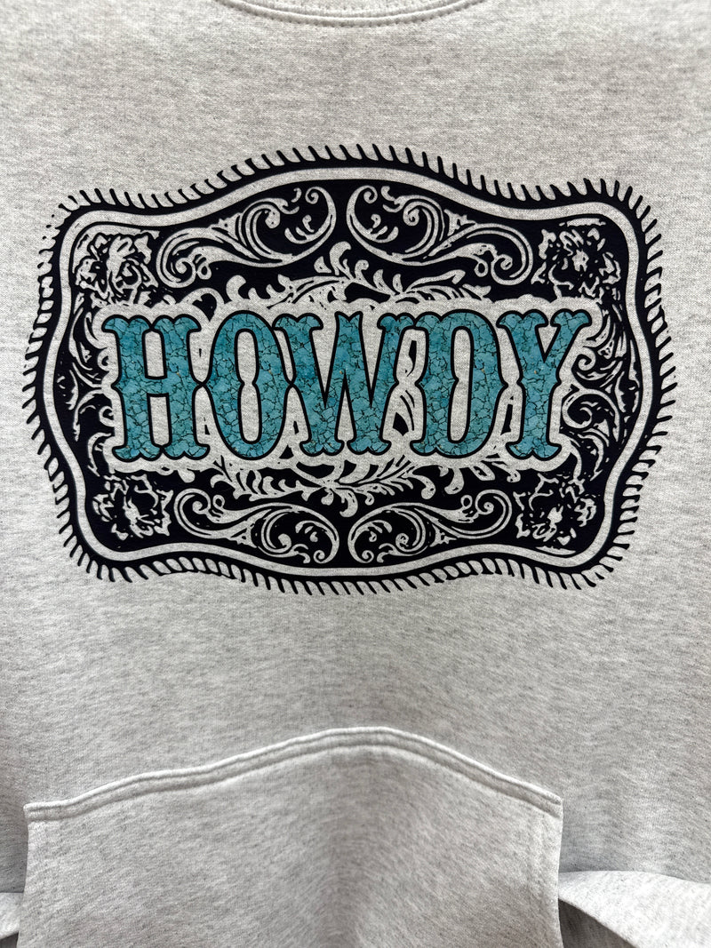 Howdy Buckle Pocketed Crewneck