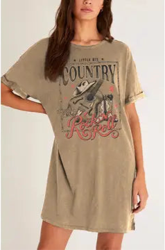 Country Rock & Roll Mineral T-Shirt Dress
