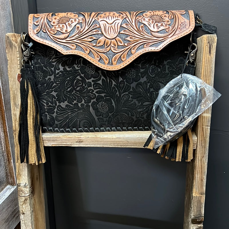 The Houston Tooled Leather Purse