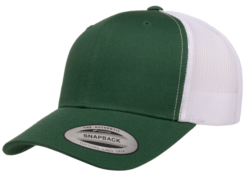 The Park Wholesale - Yupoong 6606T Retro Trucker Hat, Baseball Cap with Mesh Back, 2-Tone Colors - YP Classics®: Moss/Khaki