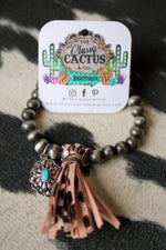 Stretch Tassle charm Bracelet