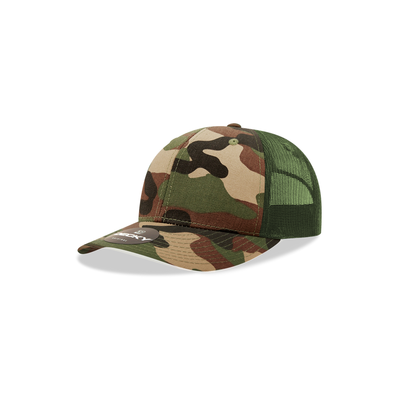 The Park Wholesale - Kids, Youth Classic Trucker, Snapback Hat - Decky 5019: Woodland Camo