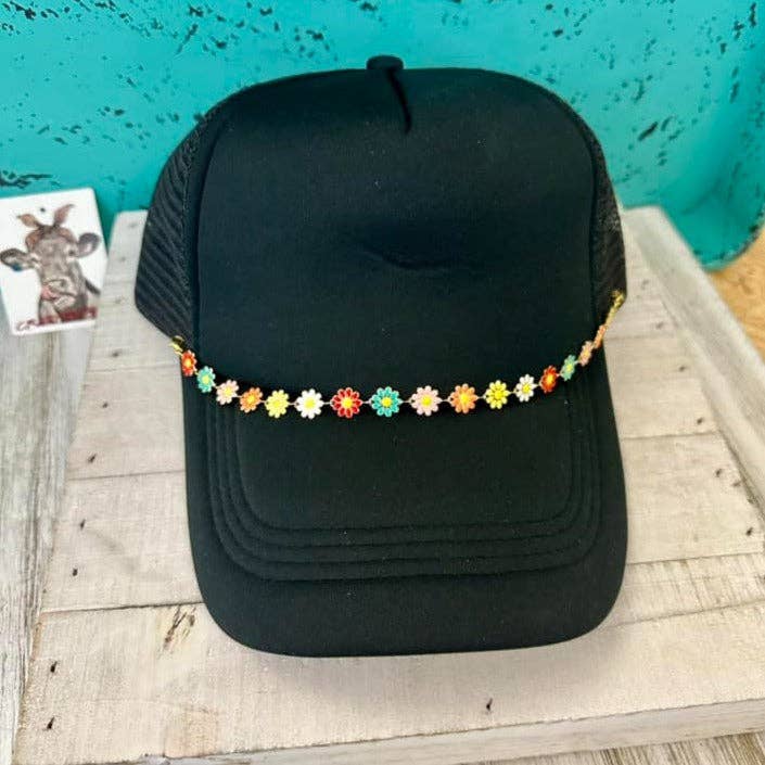 TURQUOISE & Gold Trucker Hat Chain