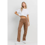 Taupe Straight Cargo Pants