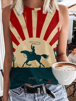 America Sunburst Cowboy Tank Top