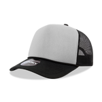 The Park Wholesale - Decky 6025 - Mid Profile, 5 Panel Foam Trucker Hat - 6025: White