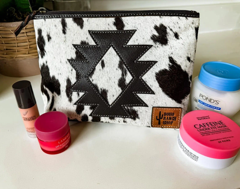 Genuine Cowhide Makeup Bag