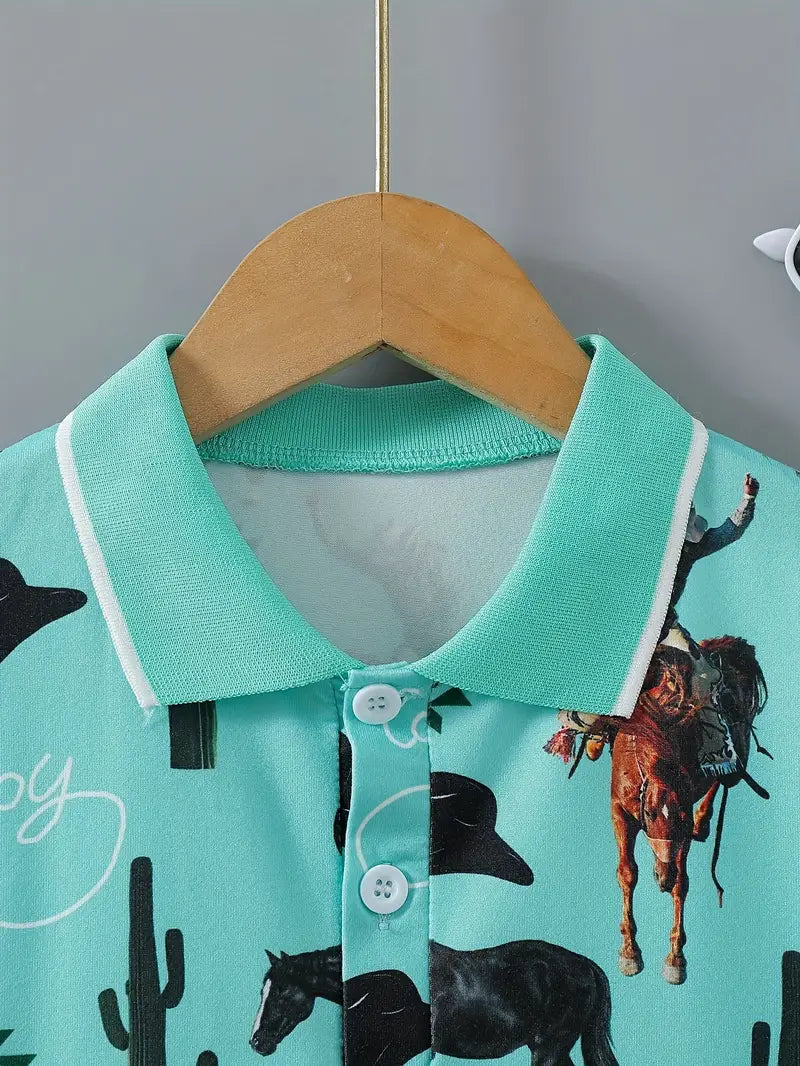 Boys Cowboy Adventure Polo Shirt