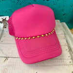 TURQUOISE & Gold Trucker Hat Chain