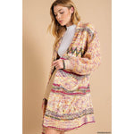 BOHO INSPIRED COLORFUL OPEN CARDIGAN MULTI Color
