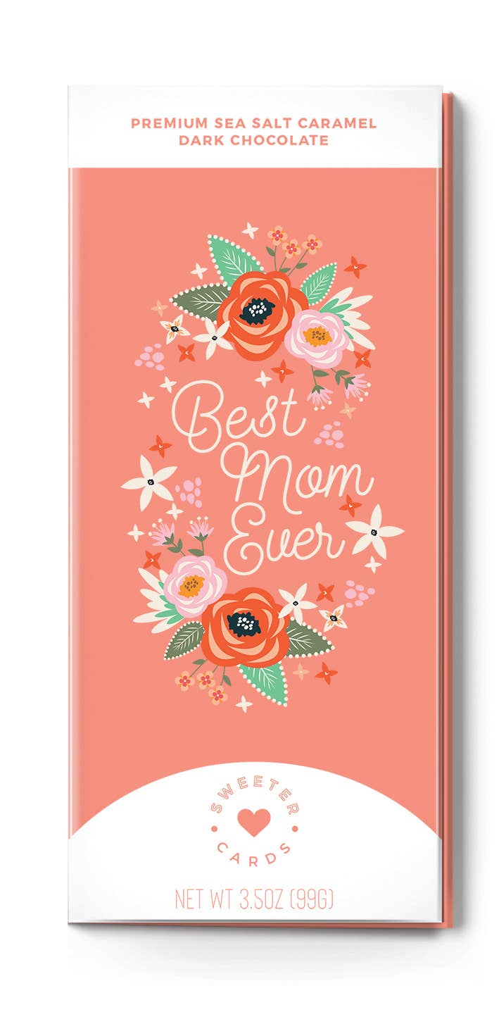 Sweeter Cards Chocolate Bar + Greeting Card in ONE! - Mother's Day Card with Chocolate Inside - Best Mom Ever