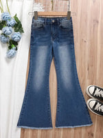 Girls Fashion Flared Denim Pants