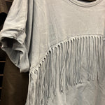 Denim Fringe Top