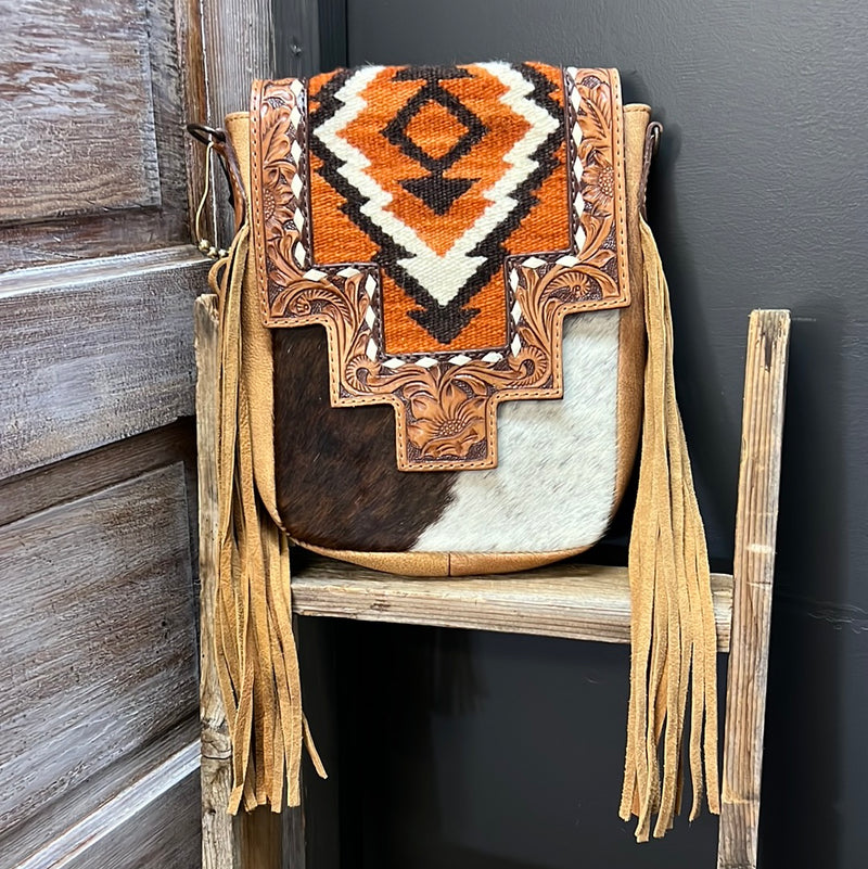 The Junction Rust Cowhide Purse