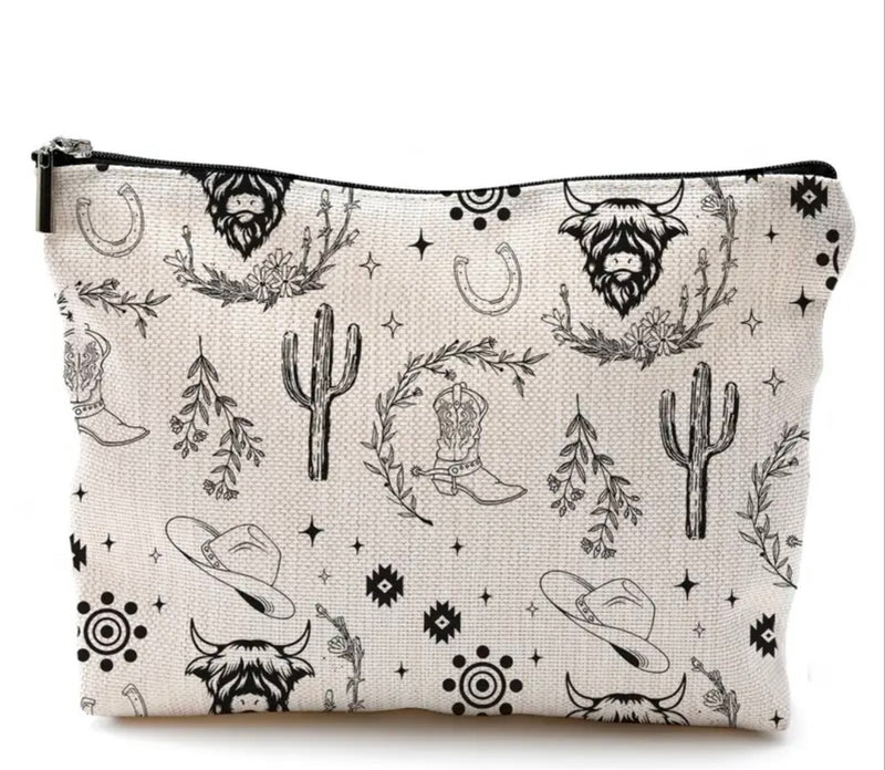 The Western Themed Highlander Makeup Bag