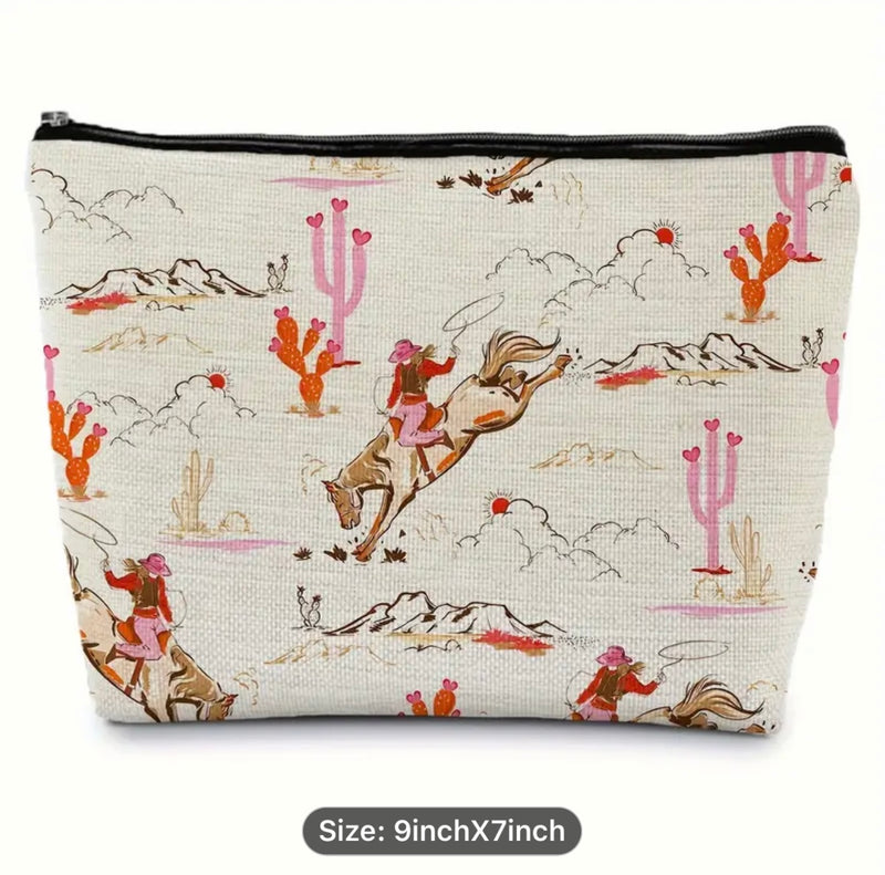 The Pink Posh Cowgirl Makeup Bag