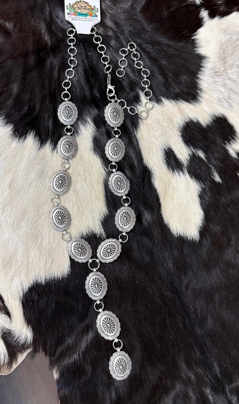 Concho Lariat Necklace