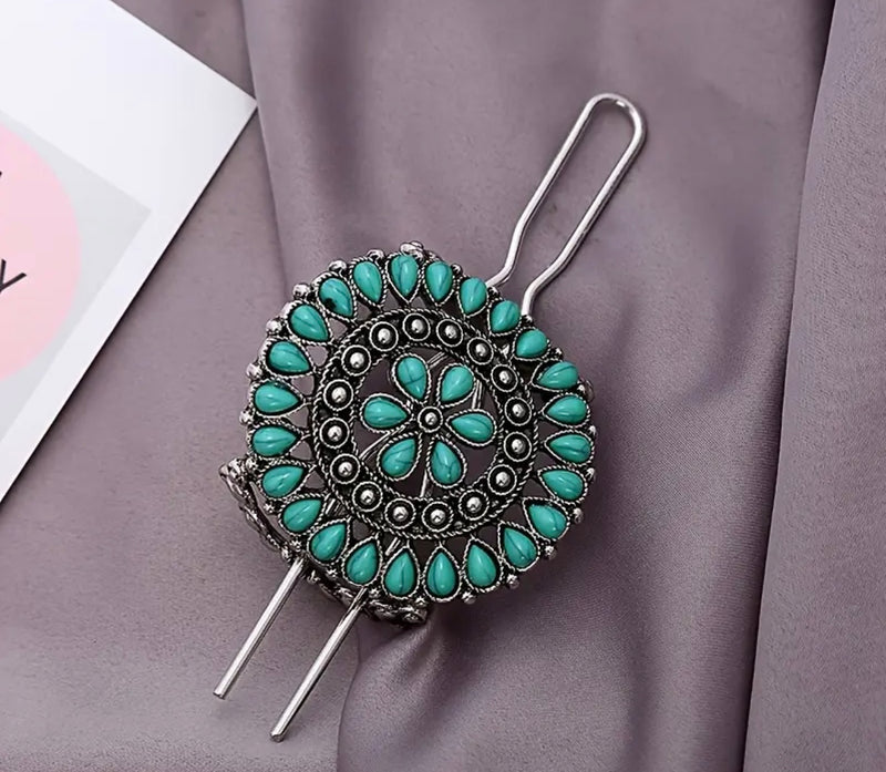 The Vintage Turquoise Hair Clip/Broach