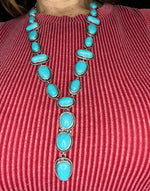 Gemstone Necklace W/ Howlite Turquoise
