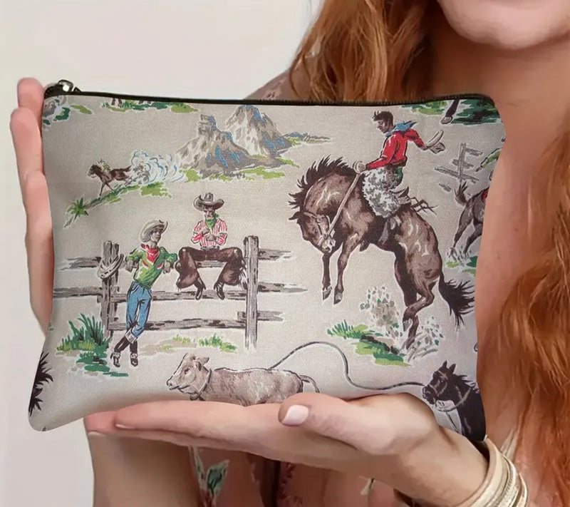 The Vintage Western Cowboy Makeup Bag