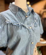 The Rowdy Ruffle Pearl Snap Blouse