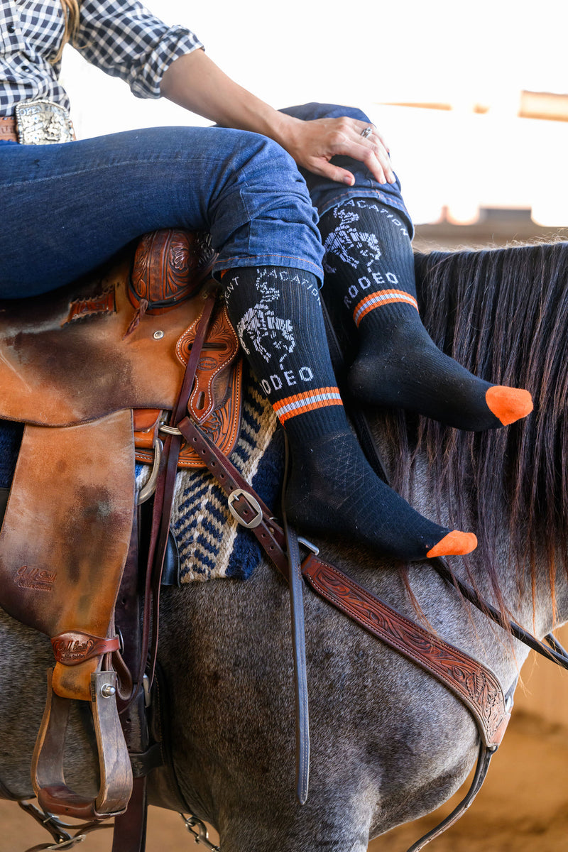 Cactus Alley-Correctional Vaca Blk Performance Socks