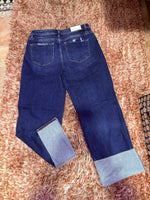 High Rise Wide Raw Edge Jeans