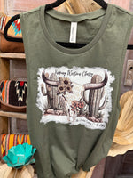 The Classy Whiteout Bull Skull Tank